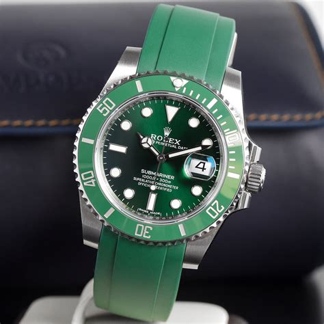 rolex submariner rubber band|rolex hulk with rubber strap.